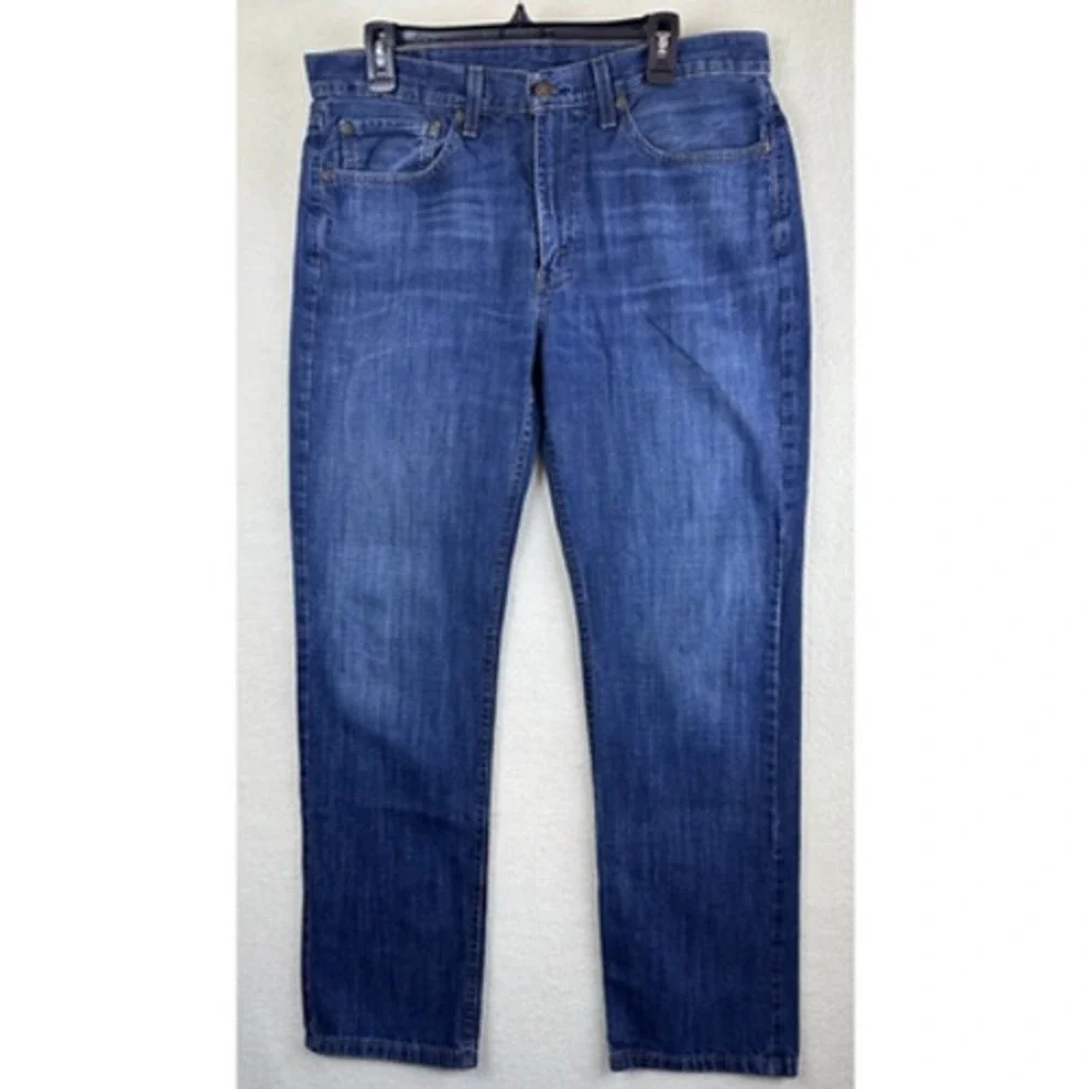 Levi's 514 Jeans Mens Size 34x32 Slim Straight Dark Wash Cotton
